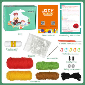 Cadeaux pour les amateurs de crochet DIY Animal Dinosaure Kit de crochet avec tutoriel vidéo Cute Weaving Keychain Crochet Kit pour les débutants - Product Image 3