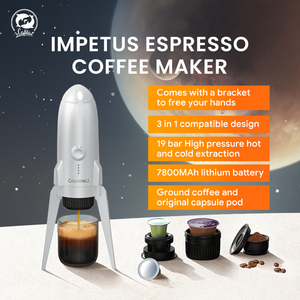 I Cafilas Impetus <span class=keywords><strong>Espresso</strong></span> <span class=keywords><strong>Cafetera</strong></span> de viaje portátil Camping 19 Bar USB Recargable DG NS Pods - Product Image 2