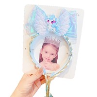 Bandeau à nœud mignon pour petite fille, mode, super féérique, perruque tressée, pince à cheveux, dessin animé, mes petites ailes, accessoire pour cheveux, bandeau cadeau