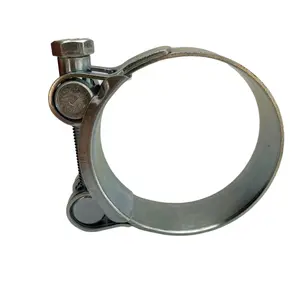 Penjepit selang t-baut kustom tugas berat klem tabung dapat diatur baja tahan karat 304 atau penjepit besi berlapis seng - Product Image 1