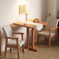 Petite table carrée, table de négociation, table basse, petite table à manger artistique haut de gamme pour balcon, salon et chambre