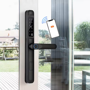 Hot Selling Tuya APP Digital <strong>Smart</strong> Wood Door Lock WiFi Network Aluminum Door Unlock with Fingerprint RFID IC Card &amp; <strong>Code</strong> <strong>Reader</strong> - Product Image 2