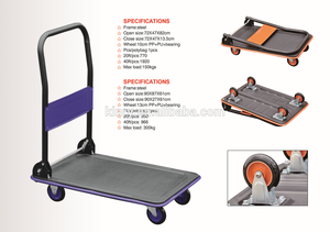 Sıcak satış Flatbed taşıma kargo vagon depo arabası <span class=keywords><strong>150Kg</strong></span> Platform el arabası el arabası - Product Image 5