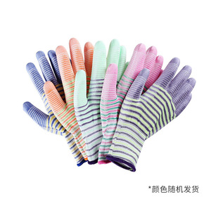 Nylon <b>Knit</b> Work <b>Gloves</b> With Pu Palm Coating Anti Slip Welding Industry General Purpose 13 Stitches Smooth Texture - Product Image 4