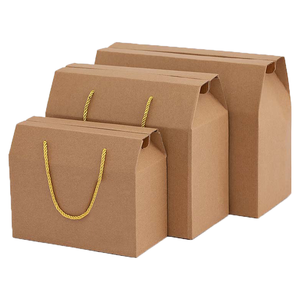 Hộp Giấy Gợn Sóng Màu Bán Sỉ Hộp Đựng Trái Cây Có Tay Cầm Dây Hộp Đựng Bóng Đèn Led Trứng Anh Đào - Product Image 5