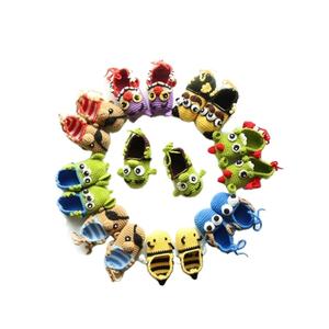 Kawaii Amigurumi – chaussures en fil <span class=keywords><strong>de</strong></span> coton biologique tricoté avec des animaux <span class=keywords><strong>de</strong></span> dessin animé <span class=keywords><strong>au</strong></span> <span class=keywords><strong>Crochet</strong></span> pour bébé et bébé - Product Image 1