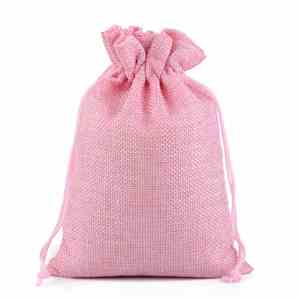 Sac à bijoux réutilisable avec cordon de serrage 15*20cm, pochette en toile de jute recyclable pour les mariages, les fêtes, l'emballage de cadeaux, le rangement - Product Image 3