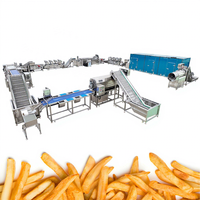 Línea de Procesamiento de Papas Fritas Automática Simplot de Alta Capacidad (800 kg/h), Acero Inoxidable 304, Freidora, Peladora, Lavadora, 1000 kg de Peso, Exportación de Henan