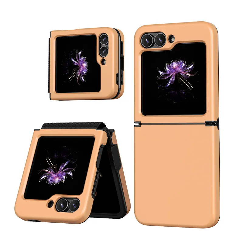 2024 Newest Z Flip6 Luxury Phone Case Skin Feel PC TPU Retractable Shockproof Phone Case Cover For Samsung Galaxy Z Flip6 Flip 5