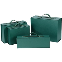 Caja de Cartón Plegable Magnética de Lujo Ecológica Premium para Regalos con Lámina Dorada y Forro de Esponja
