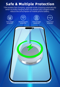 Soporte magnético <span class=keywords><strong>de</strong></span> teléfono móvil <span class=keywords><strong>para</strong></span> coche, <span class=keywords><strong>cargador</strong></span> inalámbrico con gancho <span class=keywords><strong>de</strong></span> Metal, 15W, novedad - Product Image 2