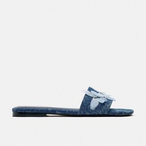 Nuovo Design Jeans pantofola con punta di diamante <span class=keywords><strong>sandali</strong></span> da donna pantofole piatte nuovo Design vendita calda <span class=keywords><strong>Online</strong></span> - Product Image 5