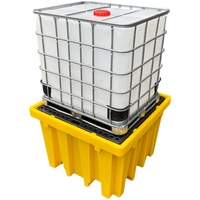Palette en plastique anti-déversement grande capacité de type IBC Euro, simple face, pour le stockage de liquides