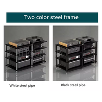 DK-024 KTV chanson armoire amplificateur de puissance étagère de son support de stockage Audio support de haut-parleur support de télévision pieds de colonne en acier inoxydable