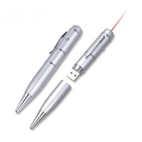 Chiavetta USB a Forma di Penna con Puntatore Laser, Incisione e Stampa Logo, 8GB 16GB 32GB 64GB, Memoria USB 3.0