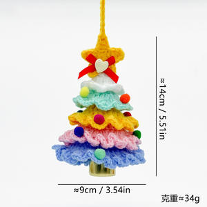 Ano novo 2025 Decoração De Natal Crochet Pot Flores Crochet Handmade Pot Crochet Árvore De Natal Home Decor Produtos - Product Image 6