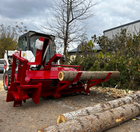 Procesador de Leña Hidráulico de 30T, Cortador y Rajador de Madera con Accesorio para Minicargadora