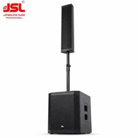 Sistema de Sonido PA de Columna Activa COS002, Subwoofer de 12'', 4x4'', 150W, 120dB, Altavoz Bluetooth para Bodas y Conferencias