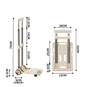 Troli belanja lipat keranjang tangan logam lipat portabel ringkas logam modis murah - Product Image 3