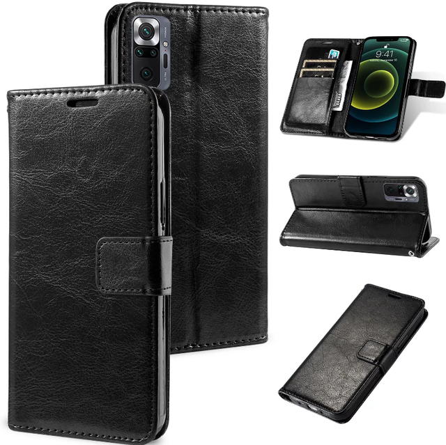 New Classic PU Leather Cover for Xiaomi Redmi Note 12Turbo 12S 12 11T 11E  11 10 9 9S 8 8T 7 6 5 5A 4 3 2 Pro Plus Phone Case