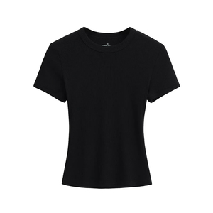 T-<span class=keywords><strong>shirt</strong></span> d'été OEM personnalisé pour <span class=keywords><strong>femme</strong></span>, coupe ajustée, manches courtes, respirant, en coton Dobby, imprimé sérigraphié, vente en gros - Product Image 5