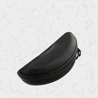 Étui rigide noir pour lunettes de soleil, protection EVA pour lunettes, fermeture éclair, pochette portable pour lunettes