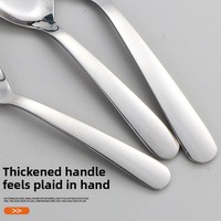 304 Edelstahl Flachbodenlöffel Spiegelpoliert Verstärktes Design für Suppen- und Dessertservierung