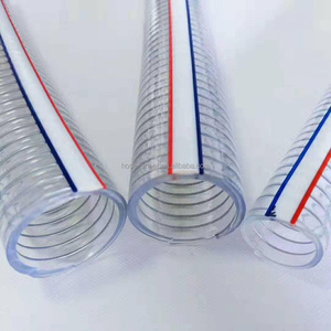 Transparent Flexible Spiral Helix Pvc <strong>Sprial</strong> Wire <strong>Hose</strong> Plastic Water Suction Pipe PVC clear Water <strong>Hose</strong> With <strong>Steel</strong> Wire - Product Image 2