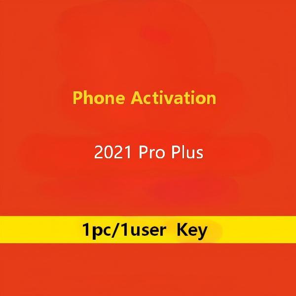 Genuine OfficeS 2021 Professional Plus License 1Key/1PC Phone Activation