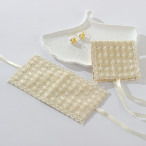 New Arrival Beautiful Fancy Pearl Necklace Lace <b>Gift</b> Bag Packaging Pouch with Tie - Product Image 3
