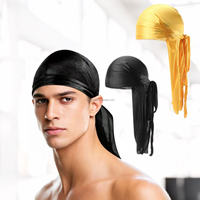 Durags, Bandanas, Turbans, Chapeaux de pirate, Perruques, Doo Durag, Bandeaux et couvre-chefs unisexes en satin réglables pour motards, cyclisme, sport et design