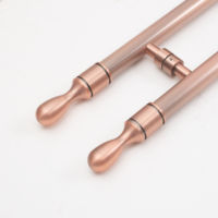 Poignée de porte moderne de luxe à tirage frontal, couleur bronze, ambidextre, durable, garantie 4 ans, solution complète pour entrées d'hôtels 5 étoiles