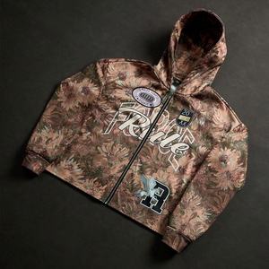 Sudadera con Capucha de Camuflaje con Estampado Digital Personalizada por Fabricante OEM, Estilo Urbano, Hombros Caídos, Corte Cuadrado, Sudadera con Cremallera para Hombre - Product Image 2