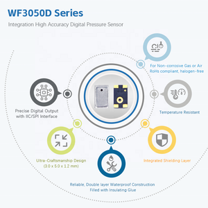 5kPa hava basıncı sensörü WF3050D -5kpa, taşınabilir vantilatörler ve uyku vantilatörleri için dijital vakum basınç sensörü - Product Image 4