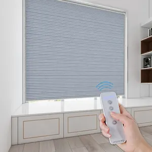 Wifi Điều Khiển Từ Xa Tự Động Cơ Giới Thông Minh Ngày Và Đêm Đôi Honeycomb Blinds Vải Di Động Shades Window Blinds