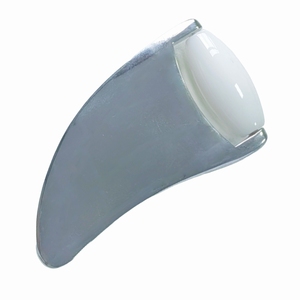 Rouleau facial en forme de corne de bélier en alliage de zinc et résine blanche - Product Image 5