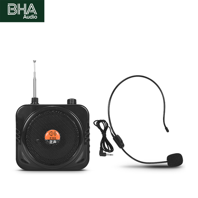 BHA E366 Wireless Mono Voice Amplifier Microphone for Teaching Lectures Headset Speaker Loudspeaker 12 Year Factory Price OEM