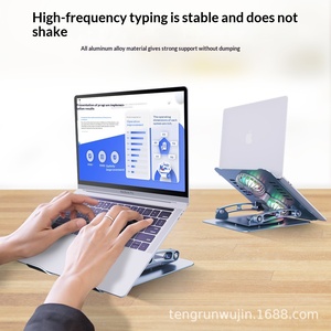 ใหม่อลูมิเนียมอัลลอยด์แล็ปท็อปโทรศัพท์มือถือแท็บเล็ตขาตั้งการกระจายความร้อนพับได้ 360 หมุนได้ <span class=keywords><strong>T628</strong></span> - Product Image 3