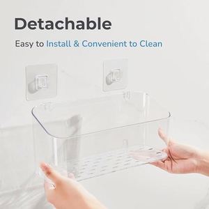 <b>Bath</b> Toy <b>Storage</b> Holder for Bathtub, Clear <b>Bath</b> Toy Organizer Large Capacity Bathtub Toy <b>Storage</b> Shower Caddy for Bathroom - Product Image 4