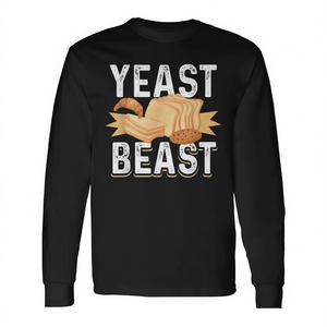 T-shirt à manches longues unisexe col rond pour adulte, promotionnel, Yeast Beast Baker Bakery Bread Maker - Product Image 2