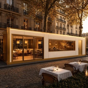 Restaurante de Contenedores de Lujo de 40 pies, Cocina Prefabricada Modular, Cafetería de Contenedores de Alta Gama para Distritos Comerciales Urbanos con Baño - Product Image 1