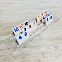 Tuiles de rami personnalisées de 160 pièces Cube de luxe en Lucite rami Ensemble de jeu Rummikub en acrylique transparent pour cadeau juif