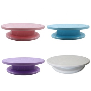 Plateau tournant pour gâteau DIY, moule <span class=keywords><strong>en</strong></span> <span class=keywords><strong>silicone</strong></span> pour pâtisserie, plateau rotatif rond <span class=keywords><strong>en</strong></span> plastique PP, outils de décoration de gâteaux, table rotative, fournitures de pâtisserie - Product Image 4