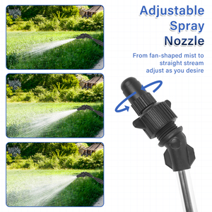 Vòi phun đa năng làm vườn, kiểu cần gạt, điều khiển bằng ngón tay cái, chất liệu nhôm, có thể kéo dài - Product Image 5