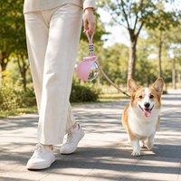 Bouteille d'eau pliable en silicone pour chien et chat, bol anti-fuite, tasse de voyage sphérique, écologique et durable pour la marche et la randonnée