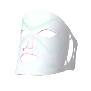 Masker kecantikan wajah LED 7 warna, instrumen masker kecantikan wajah cahaya inframerah, masker terapi foton rumah