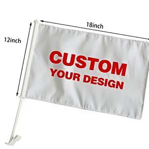 Banderas Duraderas para Automóvil de 12x18 Pulgadas, Impermeables por Ambos Lados, Material de Poliéster 100D con Asta de Bandera - Product Image 2