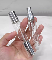 Flacon d'huile essentielle à double tête roll-on 2-en-1 de 10 ml, flacon de déodorant en verre, flacon de parfum