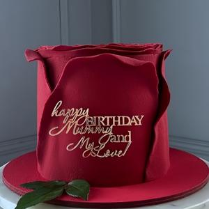 Nuova Decorazione per Torta di Compleanno in Acrilico Stile Ins, 'Buon Compleanno Mamma' e 'Il Mio Amore', Accessori per Decorazione Tavolo Dessert - Product Image 2