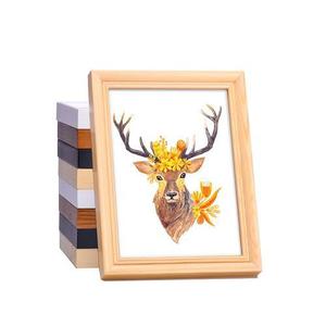Solid Wood Photo <b>Frame</b> <b>Square</b> Vertical Wall Hanging Durable Living Room Bedroom Study Dining Room Entryway - Product Image 2